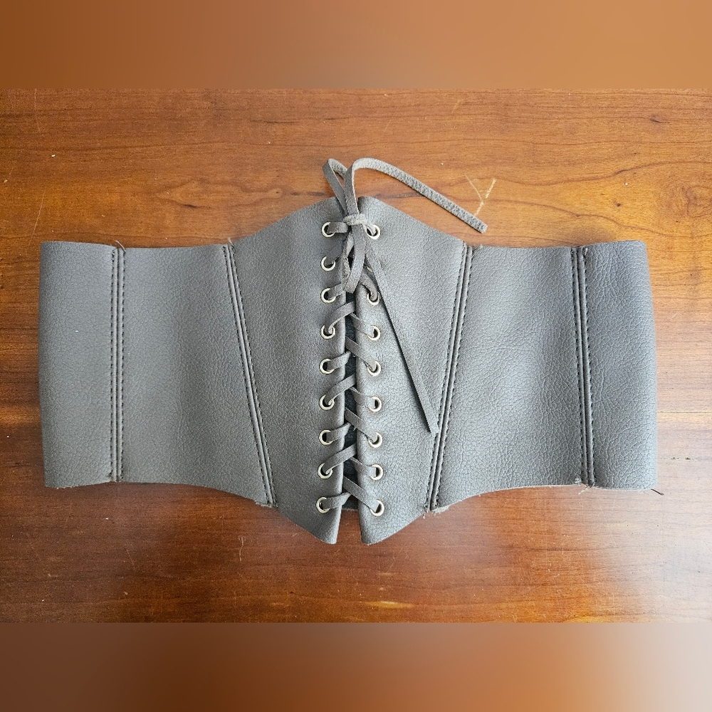 Womans Brown Lace-Up Corset Belt, Renaissance Wear